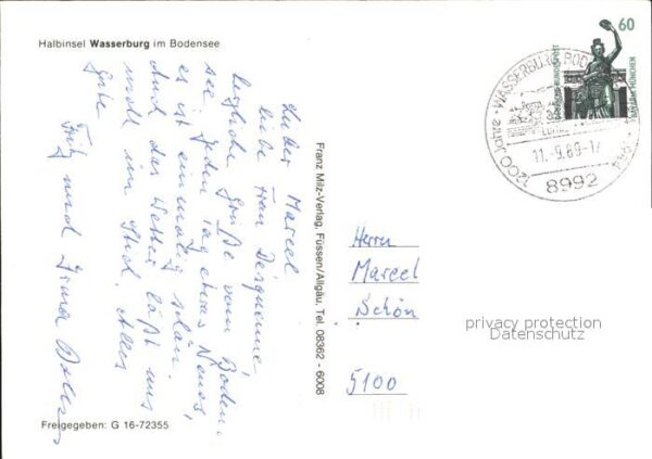 Wasserburg Bodensee Halbinsel Luftbild – Bild 2
