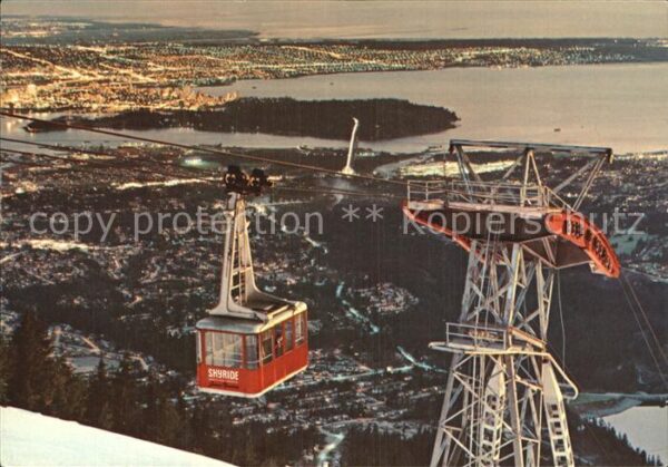 North Vancouver Grouse Mountain Skyride Panorama