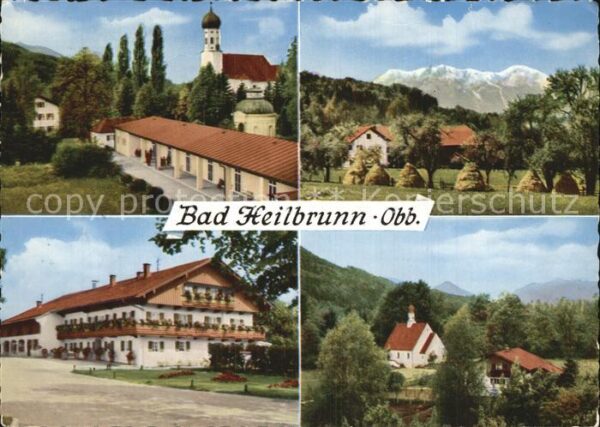 Bad Heilbrunn Wandelhalle Alpenblick vom Haus Enzian