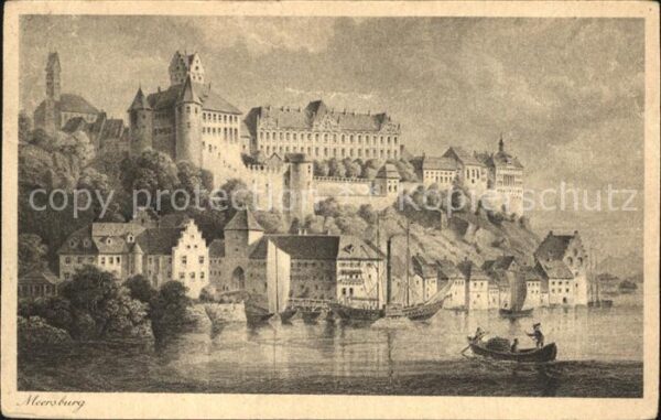 Meersburg Bodensee Künstlerkarte K. Corradi