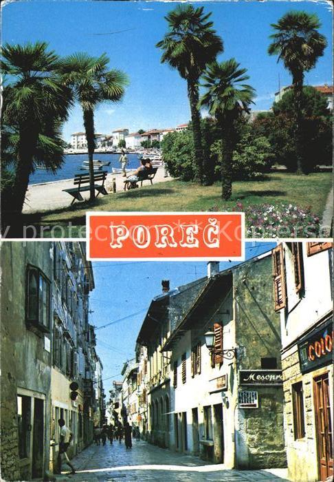 Porec Gasse und Hafen