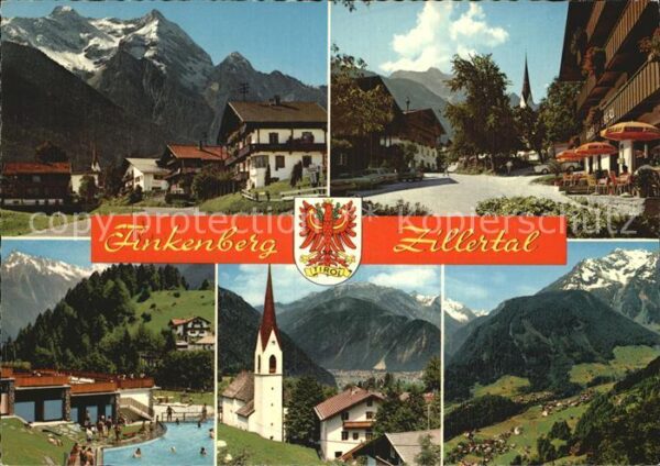 Finkenberg Tirol Zillertal Ortspartien Fliegeraufnahme F