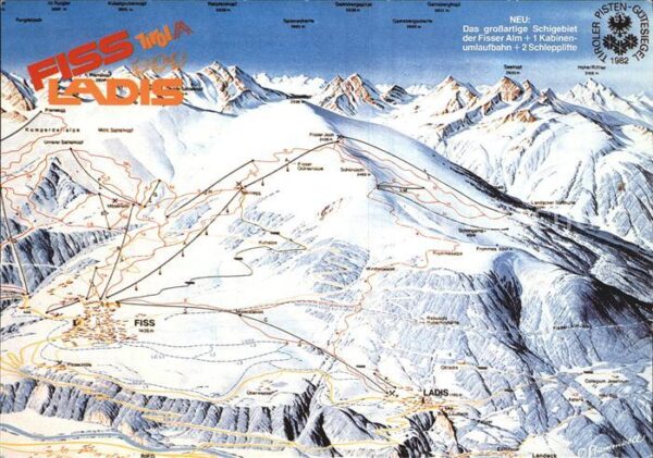Fiss Tirol Panoramkarte Skigebiet