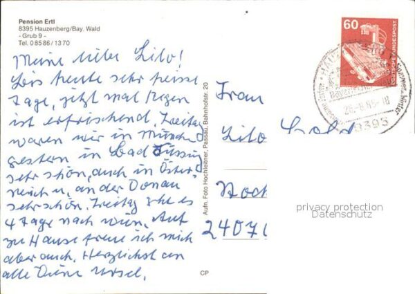 Hauzenberg Niederbayern Pension Ertl – Bild 2