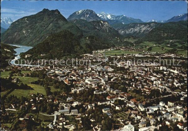 Bad Reichenhall Fliegeraufnahme mit Saalachsee und Kars