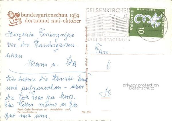 Dortmund Bundesgartenschau 1959 Park Cafe – Bild 2