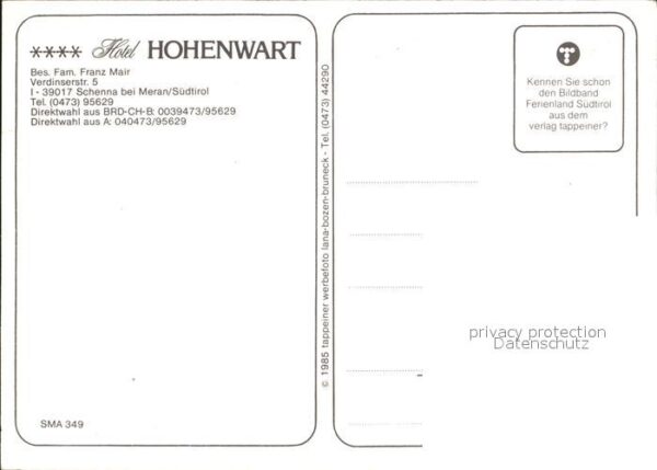 Schenna Meran Hotel Hohenwart – Bild 2