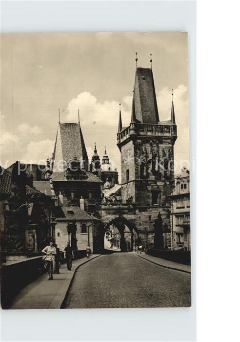 Praha Prahy Prague Kleinseitner Brückentürme