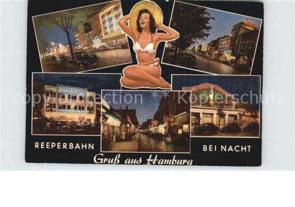Hamburg Reeperbahn bei Nacht