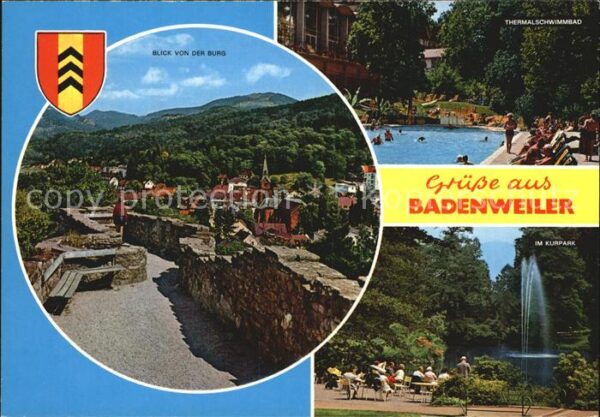 Badenweiler Burgblick Thermalschwimmbad Kurpark Fon
