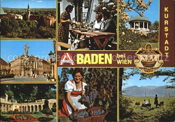 Baden Wien Panorama Schloss Tempel Kurhaus Winzeri