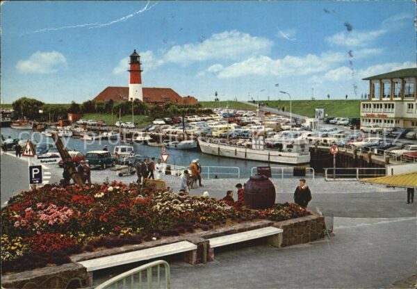 Buesum Nordseebad Partie am Alten Hafen Leuchtturm