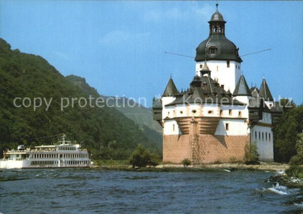 Kaub Die Pfalz im Rhein Fahrgastschiff