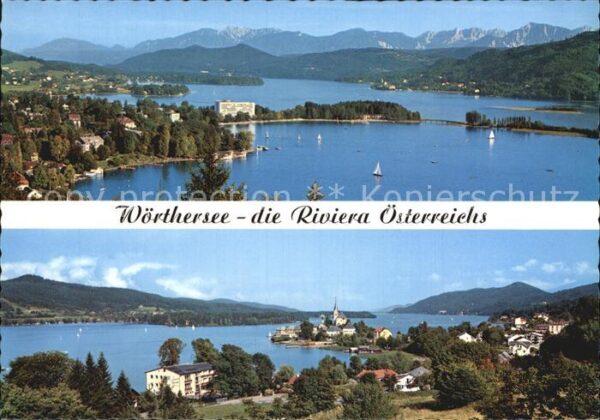 Poertschach Woerthersee mit Maria Wörth Fliegeraufnahme