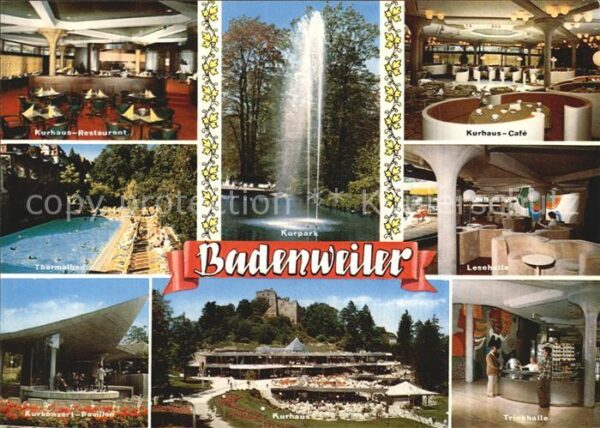 Badenweiler Kurhaus Restaurant Cafe Kurpark Fontäne