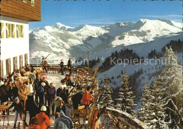 Kitzbuehel Tirol Hahnenkammbahn Berghotel Terrasse