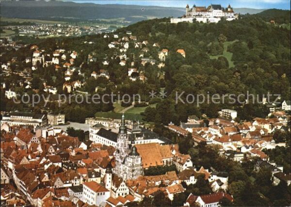 Coburg mit Veste Coburg Fliegeraufnahme