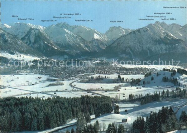 Oberstdorf Panorama mit Allgäuer Alpen