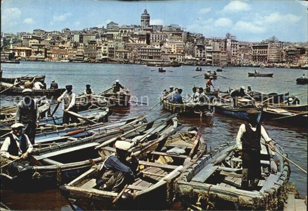 Istanbul Constantinopel Blick vom Goldenen Horn Fischer