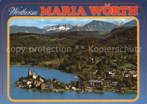 Maria Woerth Woerthersee Wallfahrtskirche Karawanken Fliegeraufn