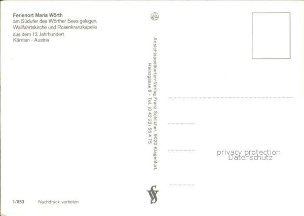 Maria Woerth Woerthersee Wallfahrtskirche Rosenkapelle Fliegerau – Bild 2