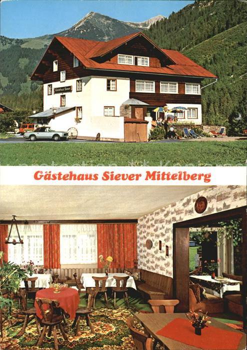 Mittelberg Kleinwalsertal Gästehaus Siever Gastraum
