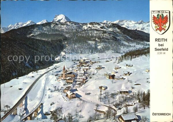 Reith Seefeld Tirol mit Gschwandkopf und Hohe Munde Flieger