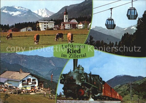 Ried Zillertal Telansicht Gasthof Seilbahn Eisenbahn