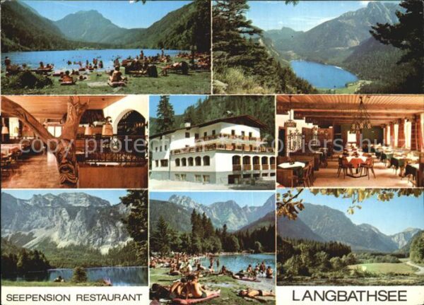 Ebensee Oberoesterreich Seepension Restaurant Langbathsee Gastr