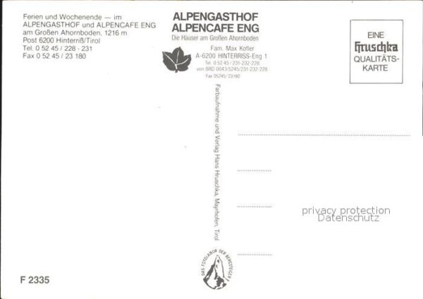 Eng Hinterriss Tirol Alpengasthof und Cafe Eng am Gr Ahornbo – Bild 2
