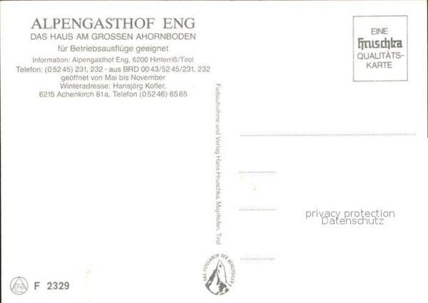 Eng Hinterriss Tirol Alpengasthof Eng Gastraum – Bild 2
