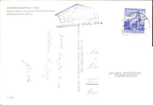 Eng Karwendel Engalm Brunnen Gr Ahornboden Grubenkars – Bild 2