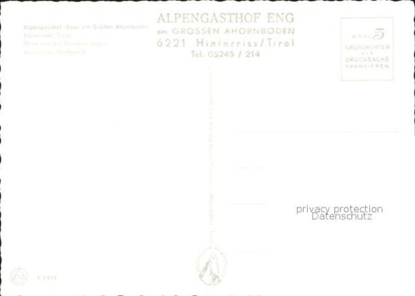 Eng Hinterriss Tirol Alpengasthof Eng Terrasse – Bild 2