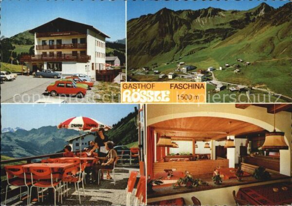 Faschina Alpengasthof Terrasse Gastraum Rössle P