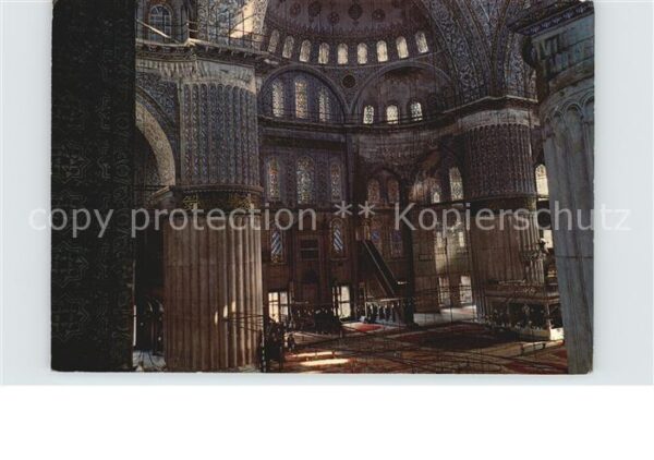 Istanbul Constantinopel Inneres der Blauen Moschee