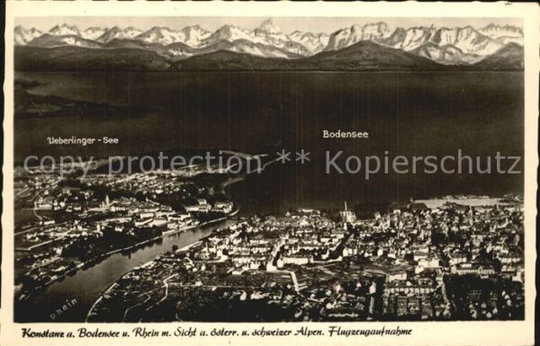 Konstanz Bodensee Fliegeraufnahme Überlinger-See