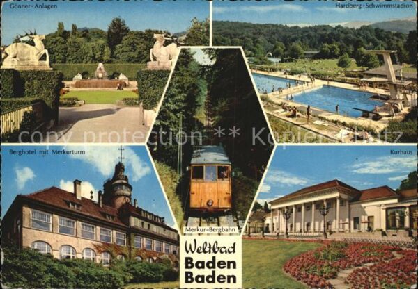 Baden-Baden Berghotel Merkurturm Bergbahn