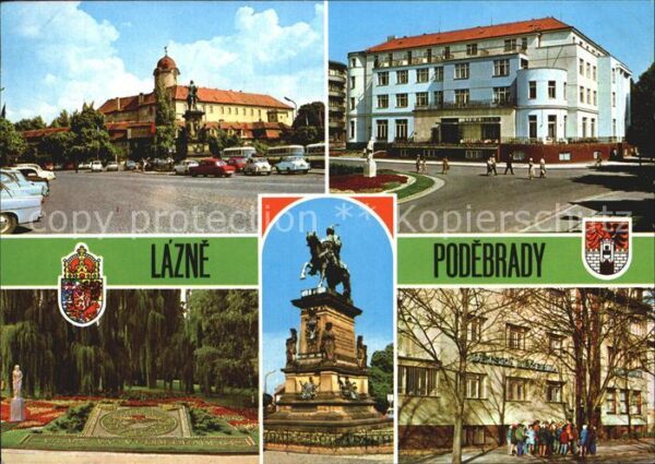 Podebrady Zamek Socha krale Jiriho