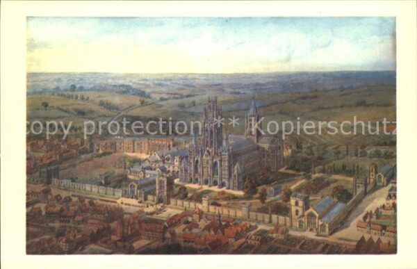 St Edmundsbury The Abbey an artist's impression Abtei
