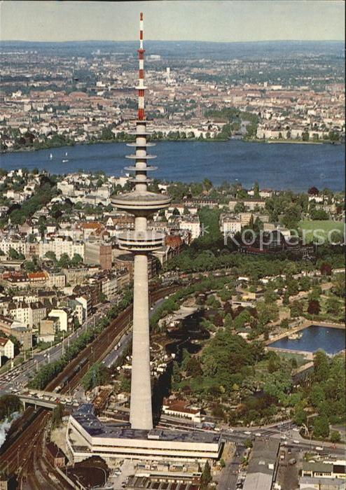 Hamburg Fernsehturm Fliegeraufnahme