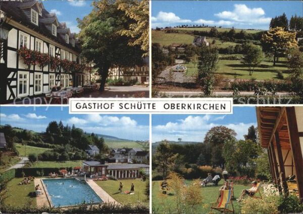 Oberkirchen Sauerland Gasthof Schütte Swimming Pool Liegewies