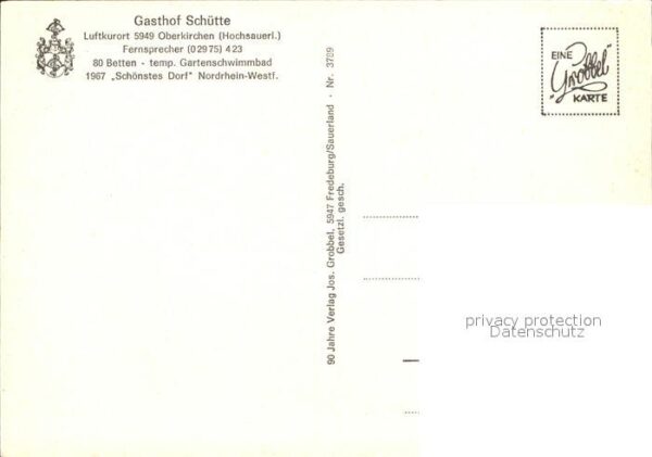 Oberkirchen Sauerland Gasthof Schütte Swimming Pool Liegewies – Bild 2