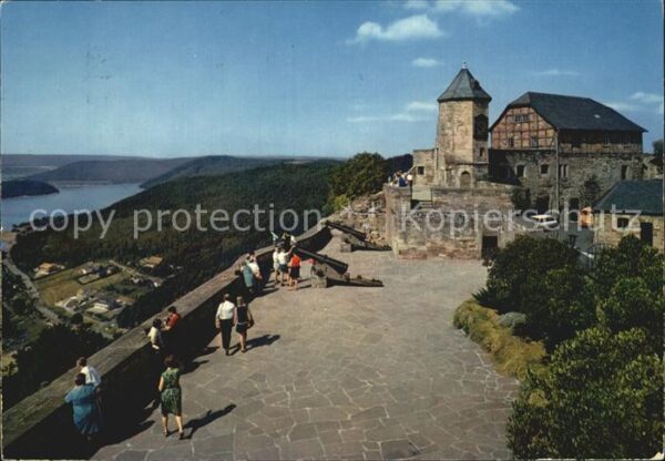 Waldeck Edersee Schloss Burgterrasse Edersee Edertalspe