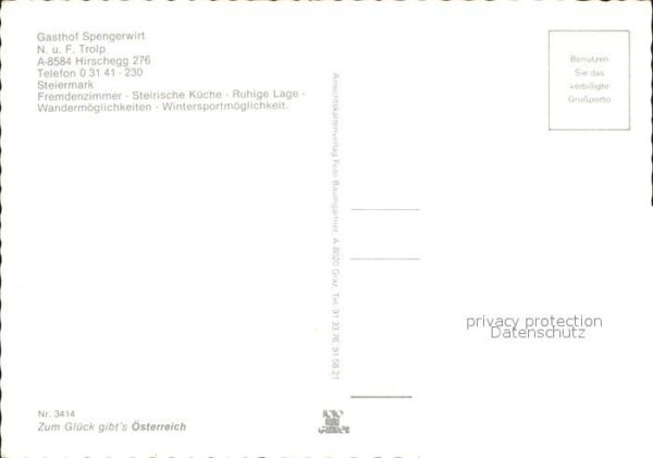 Hirschegg Steiermark Gasthof Spengerwirt Fremdenzimmer Resta – Bild 2