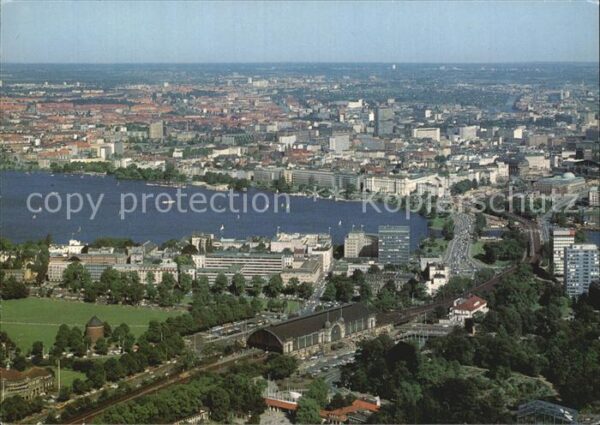 Hamburg Panorama Blick vom Fernsehturm auf Damm