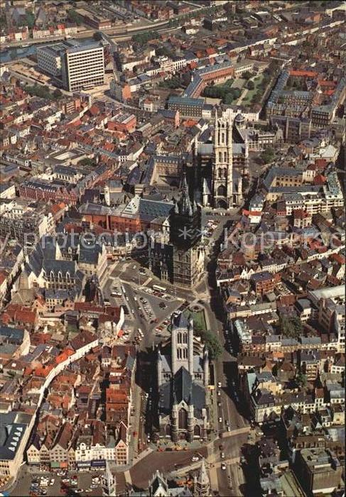 Gent Gand Flandre Innenstadt Fliegeraufnahme