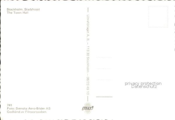 Stockholm Stadshuset Rathaus Fliegeraufnahme – Bild 2