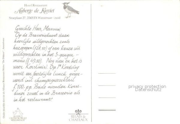 Wassenaar Hotel Restaurant Auberge de Kieviet – Bild 2