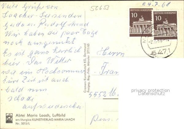 Maria Laach Glees Abtei Kloster Laacher See Fliegeraufnah – Bild 2
