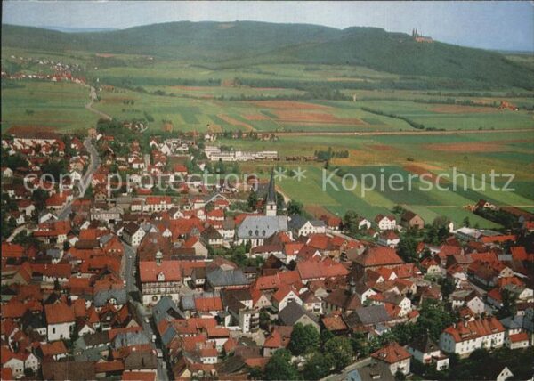 Staffelstein mit Schloss Banz im Hintergrund Flieger